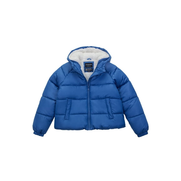 Rokka&Rolla Girls' Heavy Puffer Jacket Sherpa Lined Winter Coat, Sizes 4-16