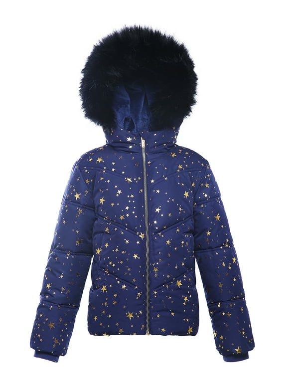 Rokka&Rolla Girls' Heavy Winter Puffer Coat, Sizes 4-16