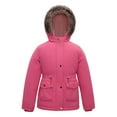 thumbnail image 1 of Rokka&Rolla Girls' Hooded Parka Jacket Fleece Linded Winter Coat, 1 of 14