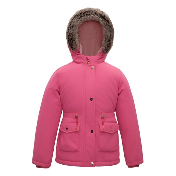 Rokka&Rolla Girls' Hooded Parka Jacket Fleece Linded Winter Coat