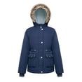 thumbnail image 1 of Rokka&Rolla Girls' Hooded Parka Jacket Fleece Linded Winter Coat, 1 of 12