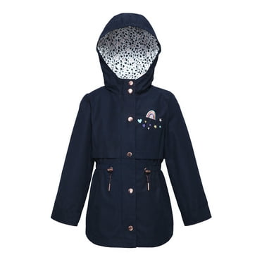 Rokka&Rolla Girls' Light Rain Jacket Trench Coat, Sizes 4-16