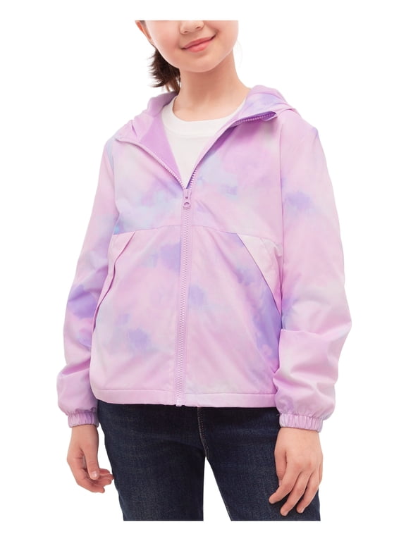 Rokka&Rolla Girls' Ombré Windbreaker Fleece Lined Jacket