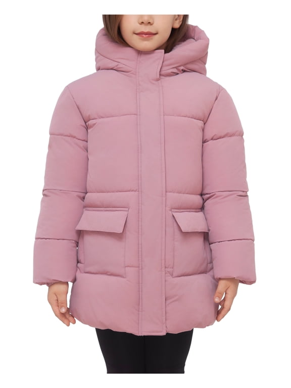 Rokka&Rolla Girls' Quilted Thigh Length Puffer Jacket
