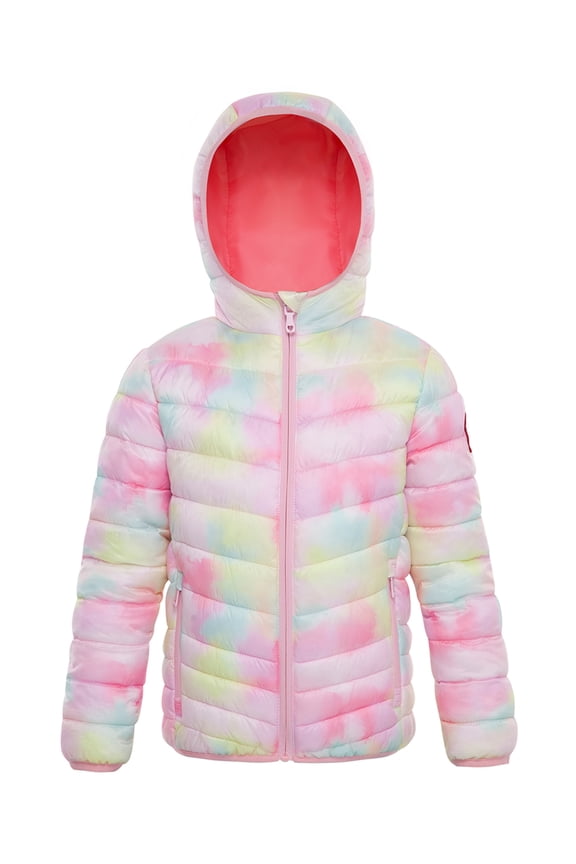 Rokka&Rolla Girls' Reversible Light Puffer Jacket Coat, Sizes 4-18