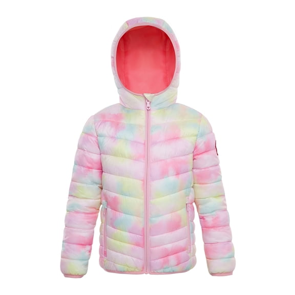Rokka&Rolla Girls' Reversible Light Puffer Jacket Coat, Sizes 4-18