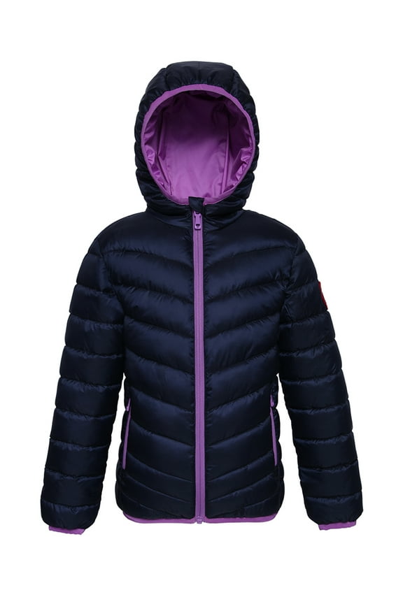 Rokka&Rolla Girls' Reversible Light Puffer Jacket Coat, Sizes 4-18