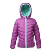ROKKA & ROLLA Rokka&Rolla Girls' Reversible Light Puffer Jacket Coat, Sizes 4-18