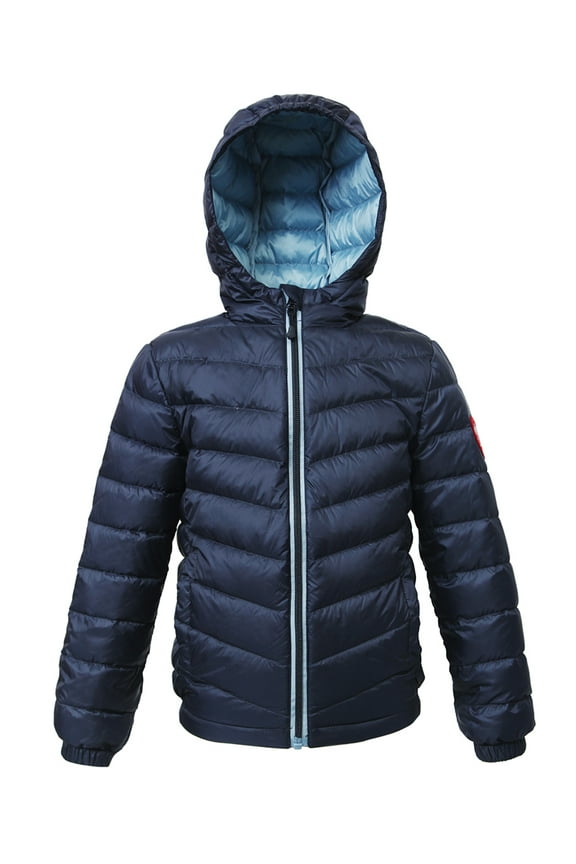 Rokka&Rolla Girls' Ultra-Light Down Jacket Packable Puffer Coat, Sizes 4-18