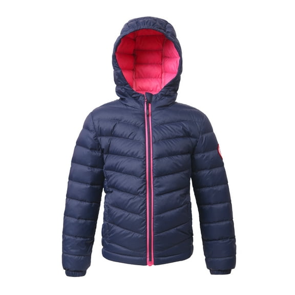 Rokka&Rolla Girls' Ultra-Light Down Jacket Packable Puffer Coat, Sizes 4-18