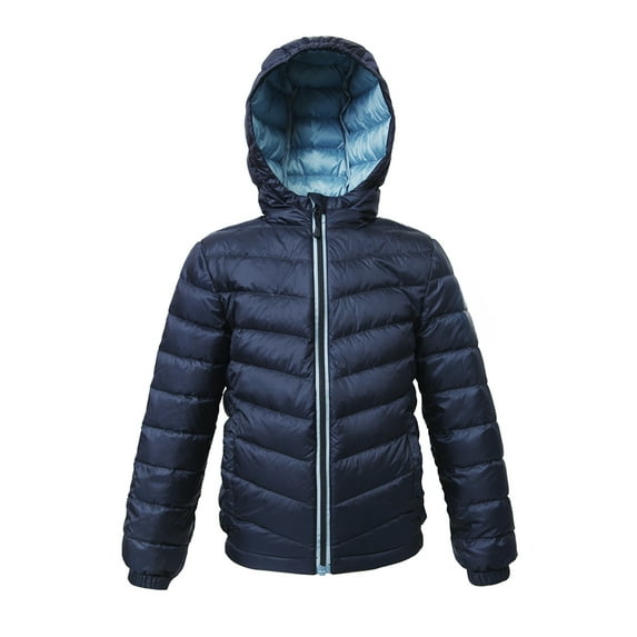 Rokka&Rolla Girls' Ultra-Light Real Down Packable Jacket, Sizes 4-18