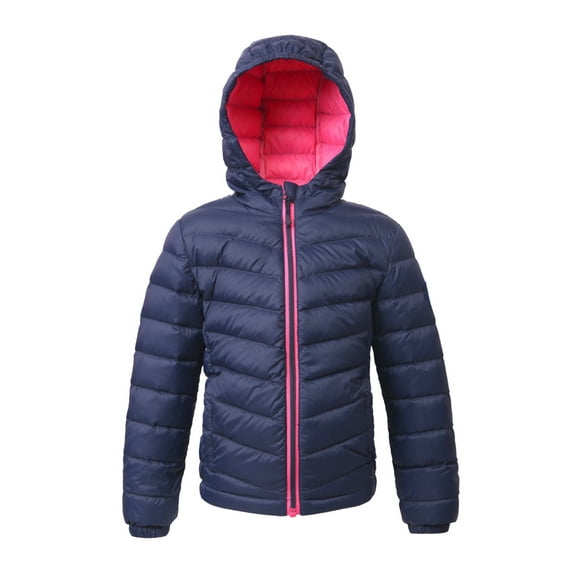 Rokka&Rolla Girls' Ultra-Light Real Down Packable Jacket, Sizes 4-18