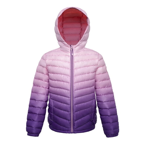 Rokka&Rolla Girls' Ultra-Light Real Down Packable Jacket, Sizes 4-18