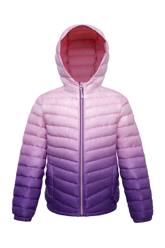Rokka&Rolla Girls' Ultra-Light Real Down Packable Jacket, Sizes 4-18