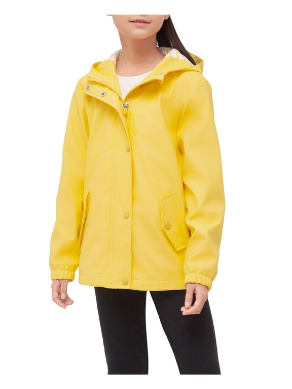 Rokka&Rolla Girls' Waterproof Rain Coats Rubberized Jackets, Sizes 4-12