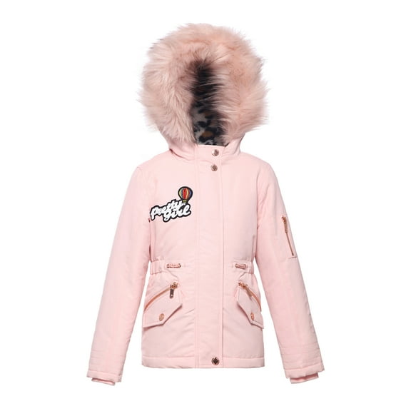 Rokka&Rolla Girls' Winter Coat with Faux Fur Hood Parka Jacket, Sizes 4-16