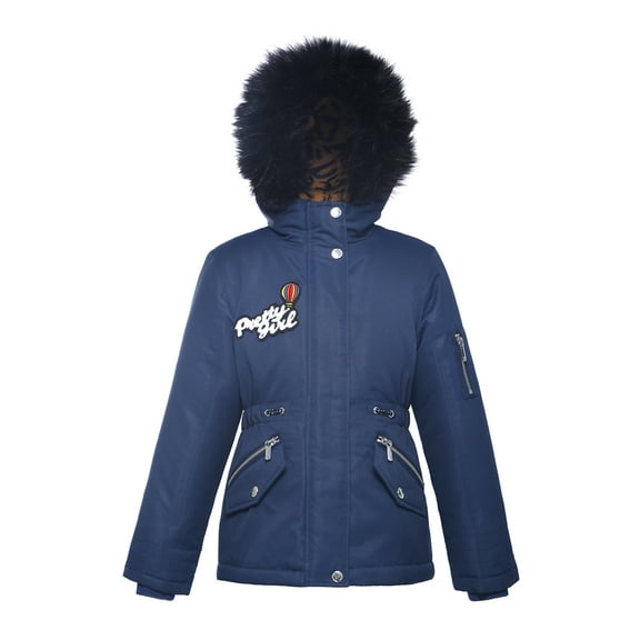 Rokka&Rolla Girls' Winter Coat with Faux Fur Hood Parka Jacket, Sizes 4-16