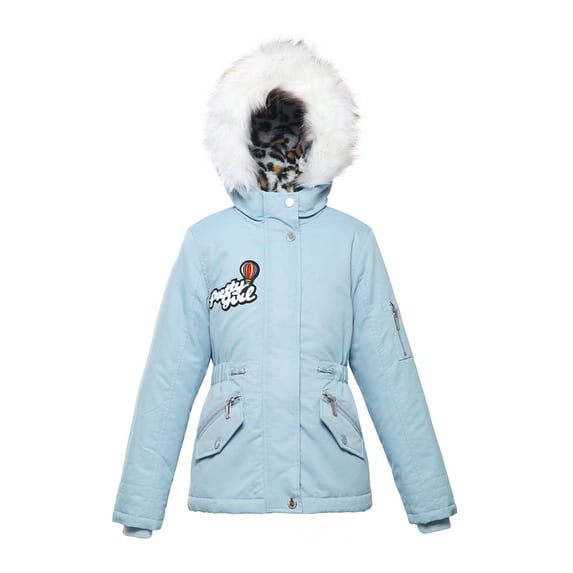 Rokka&Rolla Girls' Winter Coat with Faux Fur Hood Parka Jacket, Sizes 4-16