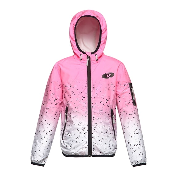 Rokka&Rolla Light Windbreaker Zip Up & Water-Resistant Rain Jacket with Hood (Girl's) Size 4-18