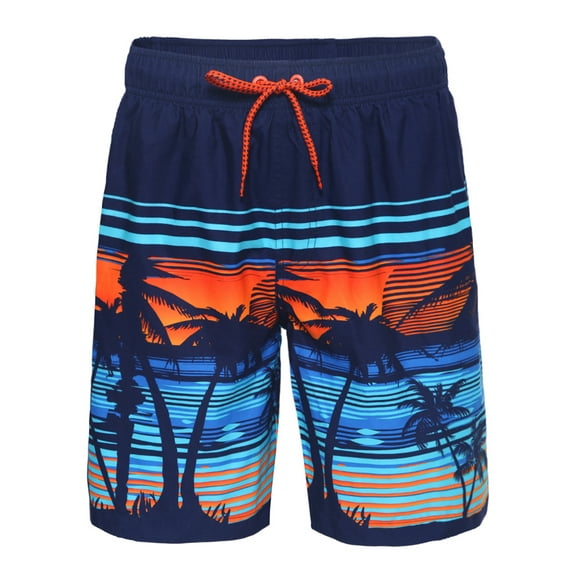 Rokka&Rolla Men's 8" Mesh Lined Swim Trunks, up to Size 2XL