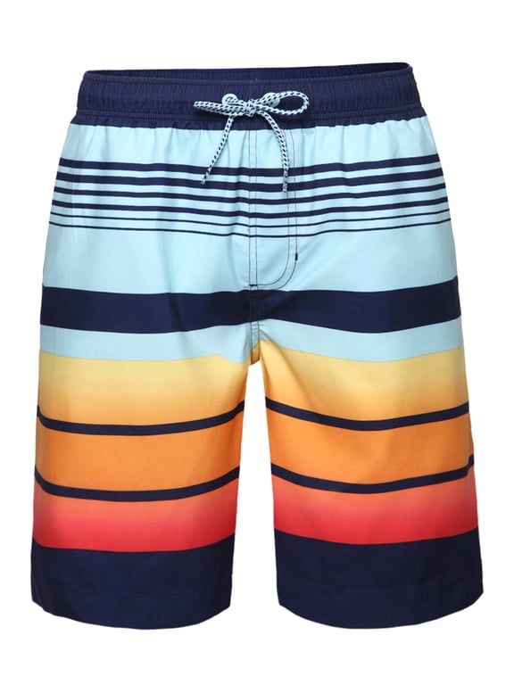 Rokka&Rolla Men's 8" Mesh Lined Swim Trunks, up to Size 2XL