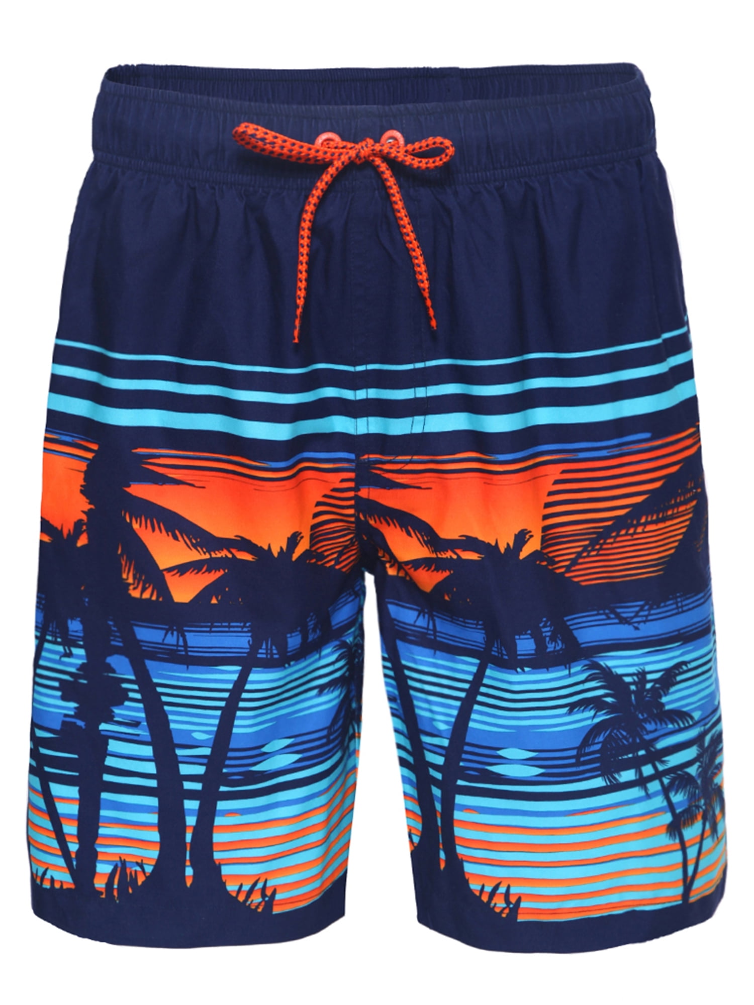 Rokka&Rolla Men's 8" Mesh Lined Swim Trunks, up to Size 2XL
