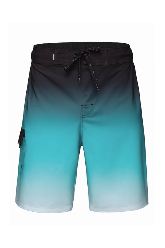 Rokka&Rolla Men's 9" Half Elastic Waist Board Shorts