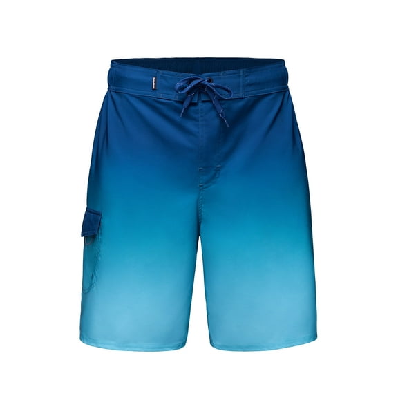 Rokka&Rolla Men's 9" Half Elastic Waist Board Shorts