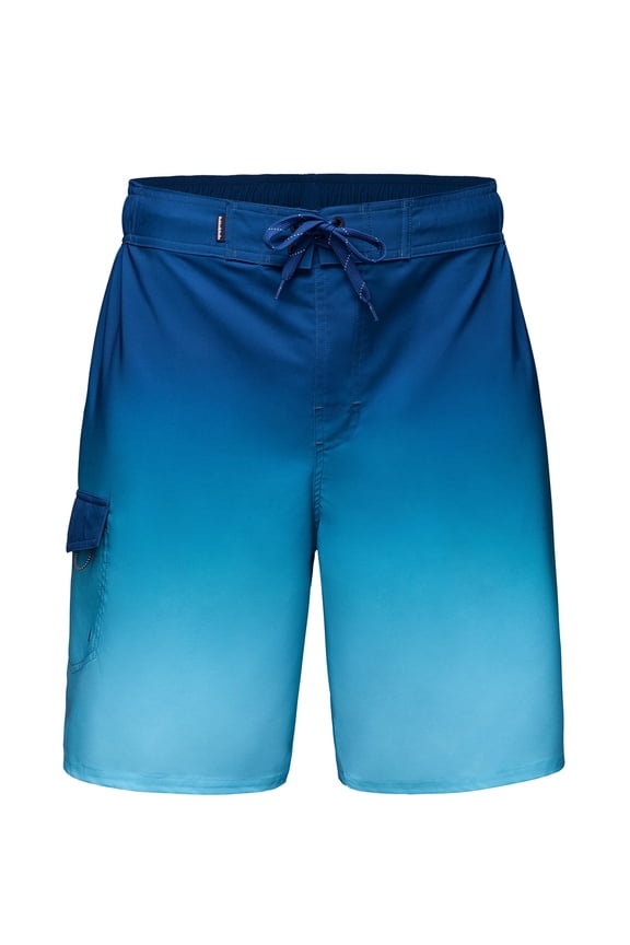 Rokka&Rolla Men's 9" Half Elastic Waist Board Shorts