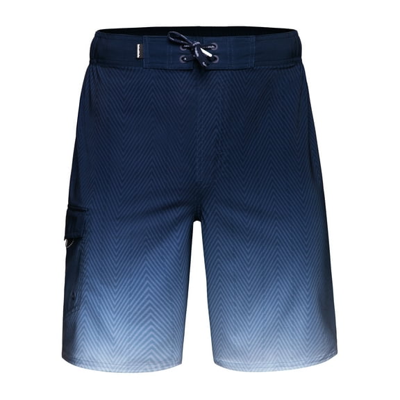 Rokka&Rolla Men's 9" NO Mesh Liner Board Shorts Elastic Waist Quick Dry Swim Trunks, up to Size 2XL