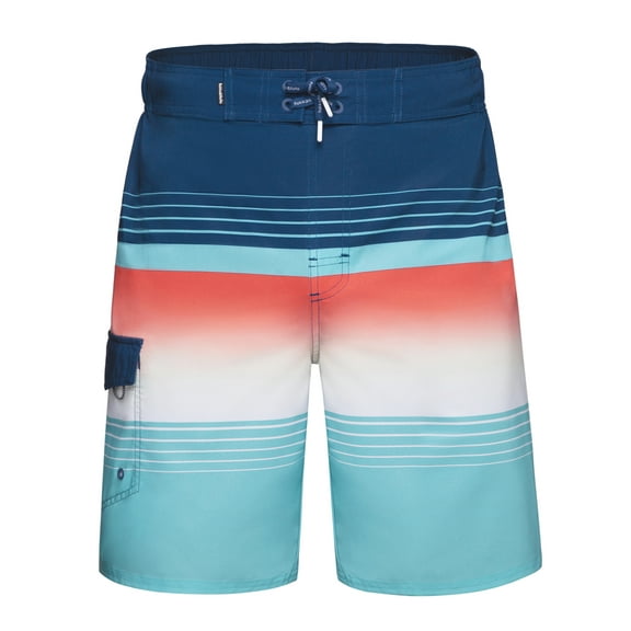 Rokka&Rolla Men's 9" NO Mesh Liner Board Shorts Elastic Waist Quick Dry Swim Trunks, up to Size 2XL