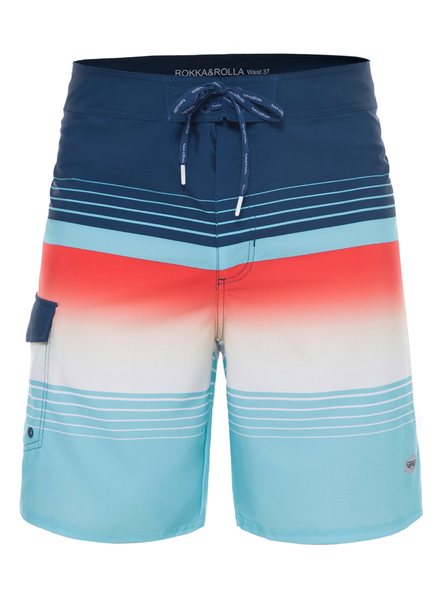 Rokka&Rolla Men's 9" NO Mesh Liner Board Shorts Quick Dry Swim Trunks