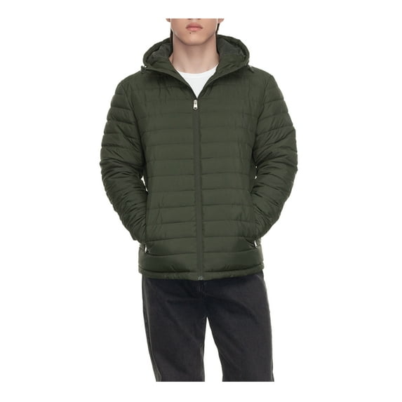 Rokka&Rolla Men's Midweight Puffer Jacket Hooded Coat