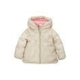 thumbnail image 1 of Rokka&Rolla Toddler Baby Girls' Heart Pattern Fleece Lined Coat Kids' Puffer Jacket, 1 of 10
