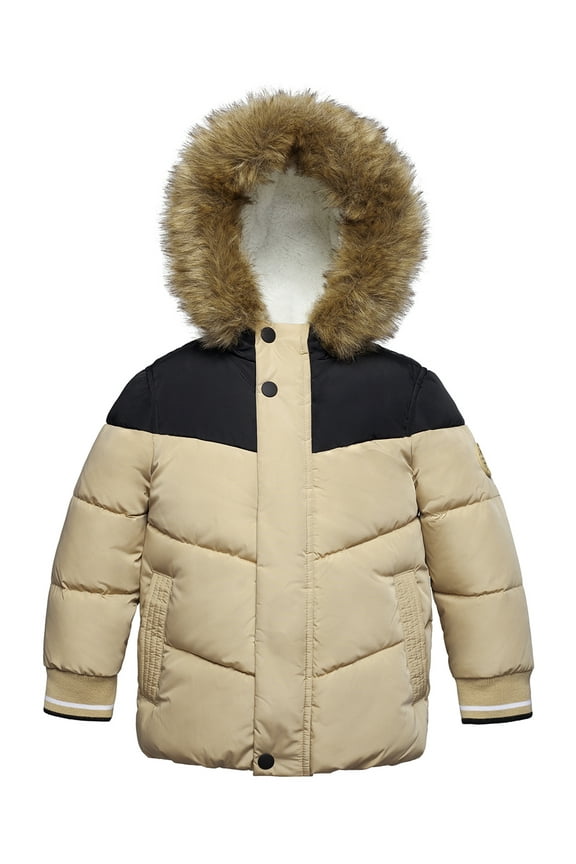Rokka&Rolla Toddler Boys' Fleece Lined Winter Coat Kids' Jacket, Sizes 2T-5T