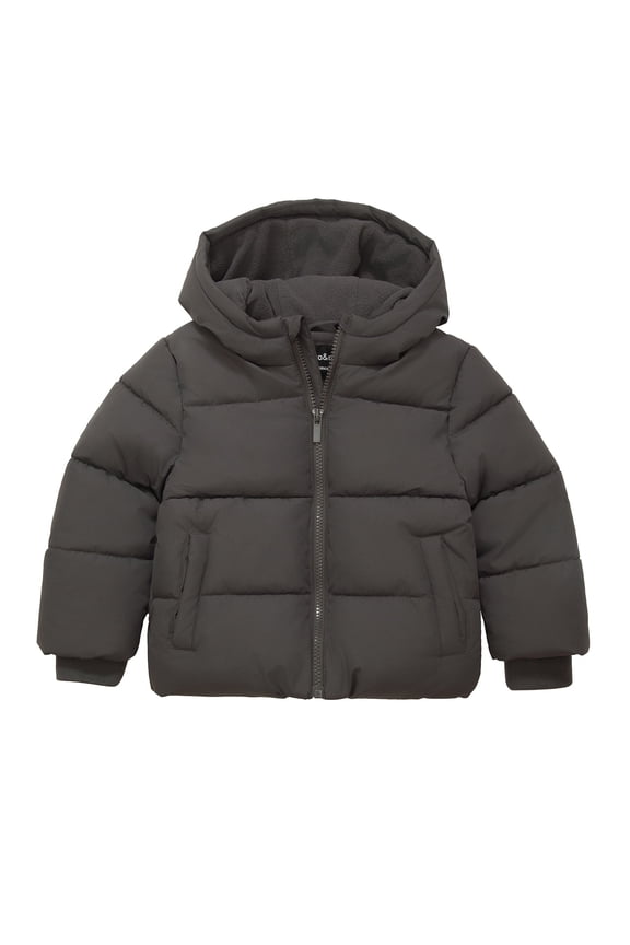 Rokka&Rolla Toddler Boys' Ripstop Winter Coat Kids' Fleece Lined Jacket