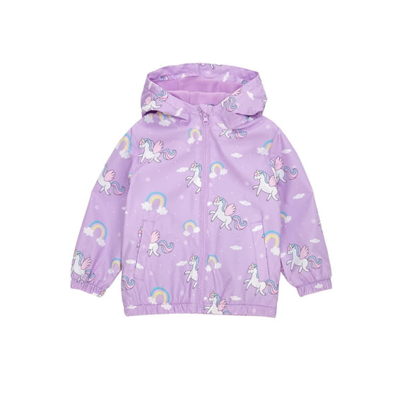 Rokka&Rolla Toddler Girls' Fleece Lined Full Zip Windbreaker Jacket