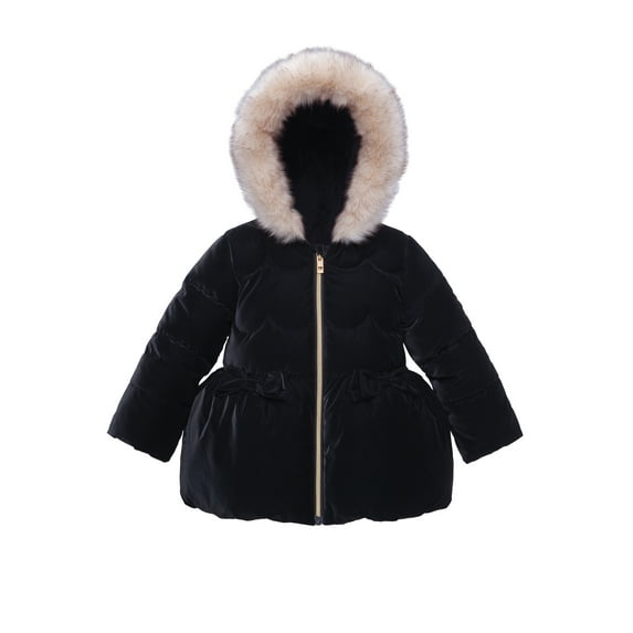 Rokka&Rolla Toddler Girls' Glossy Winter Coat Fleece Lined Kids Jacket