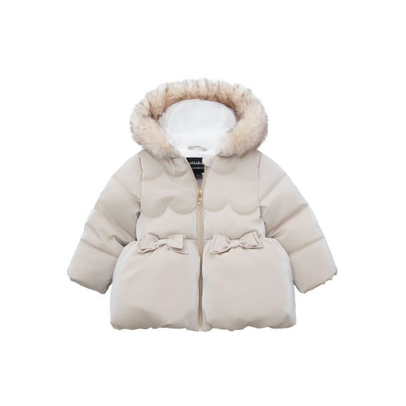 Rokka&Rolla Toddler Girls' Glossy Winter Coat Fleece Lined Kids Jacket