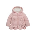 thumbnail image 1 of Rokka&Rolla Toddler Girls' Ruffle Winter Coat Fleece Lined Kids Jacket, 1 of 9
