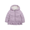 thumbnail image 1 of Rokka&Rolla Toddler Girls' Ruffle Winter Coat Fleece Lined Kids Jacket, 1 of 8