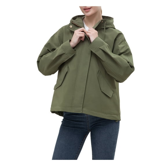 Rokka&Rolla Women's Full Zip Jacket Hooded Windbreaker