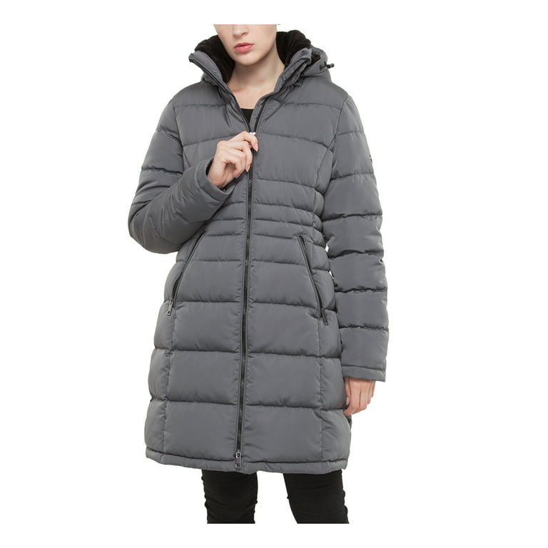 Rokka&Rolla Women's Heavy Long Winter Coat with Fleece Hood Parka