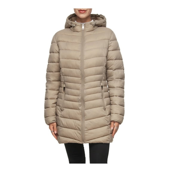 Rokka&Rolla Women's Light Long Coat Packable Puffer Jacket