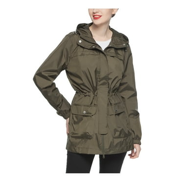 Rokka&Rolla Women's Rain Coat Light Windbreaker Trench Jacket