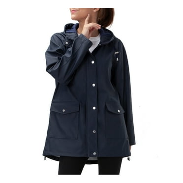 Rokka&Rolla Women's Waterproof Rain Coats Rubberized Jackets