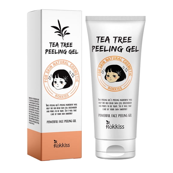 ROKKISS  Tea Tree Peeling Gel Korean Face Exfoliator Dead Skin Care 4.05 fl oz