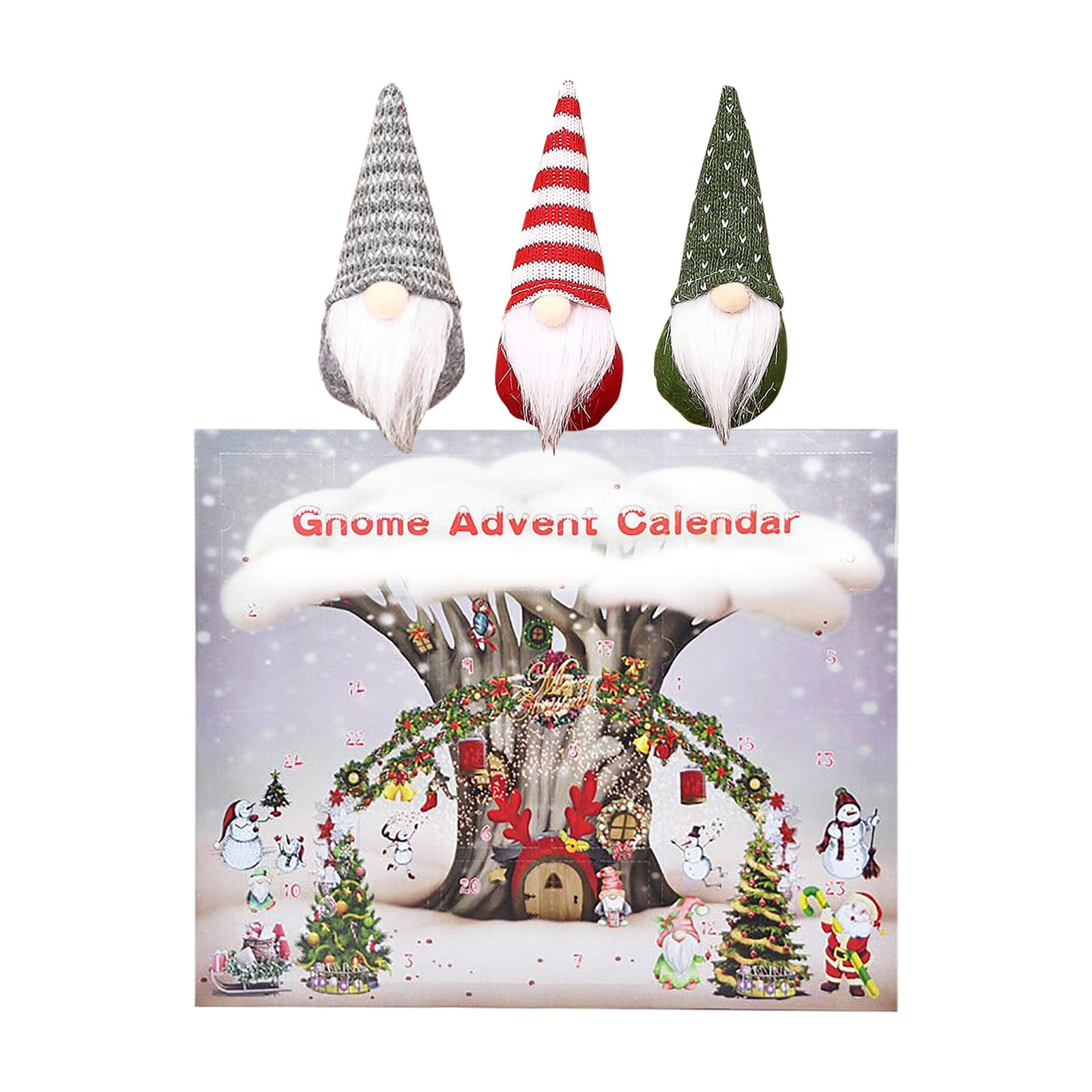 Rokment 2024 Christmas Countdown Calendar Holiday Decor Set Contain 3