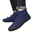 thumbnail image 1 of Rokment Barefoot Water Shoes Snow Boots for Women Men Waterproof Non Slip Wide Toe Fleece Lined Winter Hiking Ankle Booties Blue Size 8.5, 1 of 9