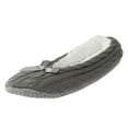thumbnail image 1 of Rokment Bow Knit Ballet Slippers for Women Indoor Winter Warm Cozy Fuzzy Ballerina Slipper Socks House Shoes Non Slip Grey Size 9, 1 of 3